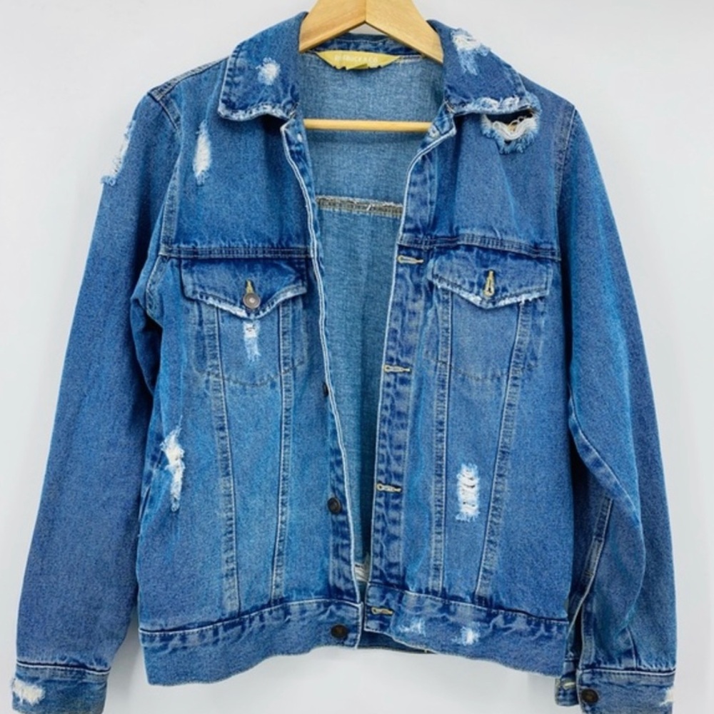 Roebuck & Co Distressed Jean Jacket